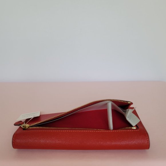 COACH Wyn Crossgrain Leather Wallet –Sport Red 🎈$121.⭐ - Picture 9 of 16
